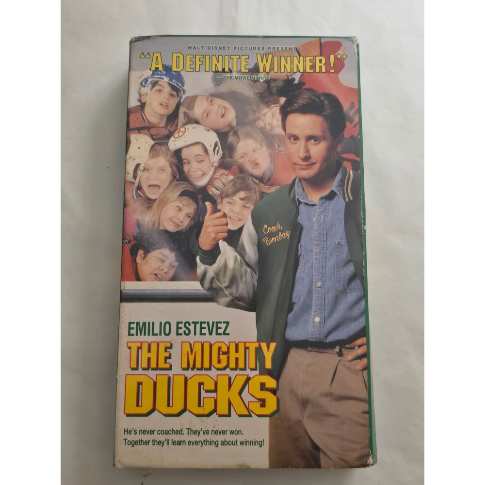 Vintage 1992 The Mighty Ducks VHS Walt Disney Home Video Emilio Estevez